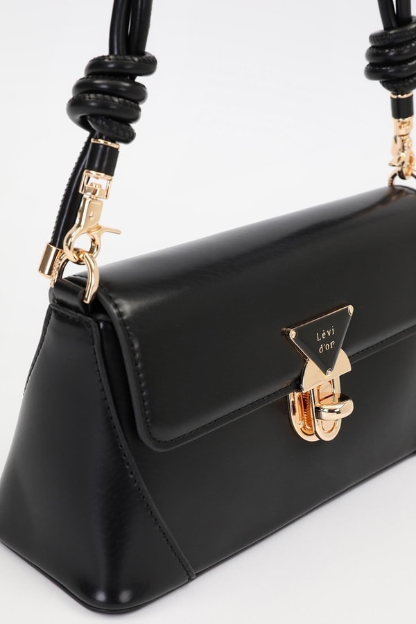 Siyah Büzgü Detay Omuz Çantası