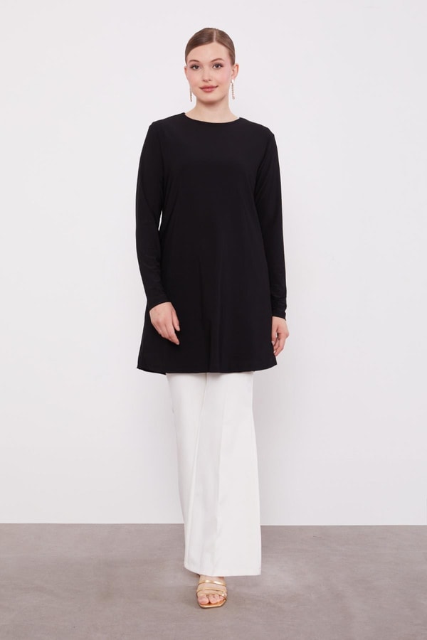 Siyah Uzun Kollu Sandy İçlik