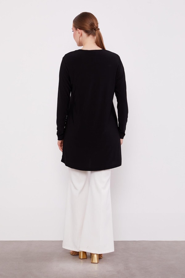 Siyah Uzun Kollu Sandy İçlik