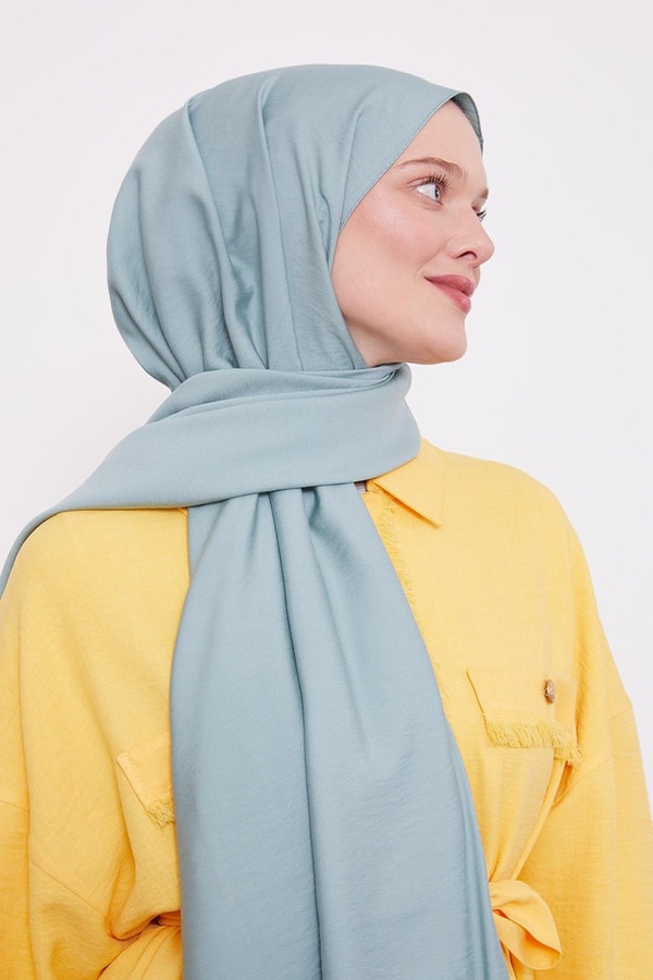 Su Yeşili Leola Düz Şal