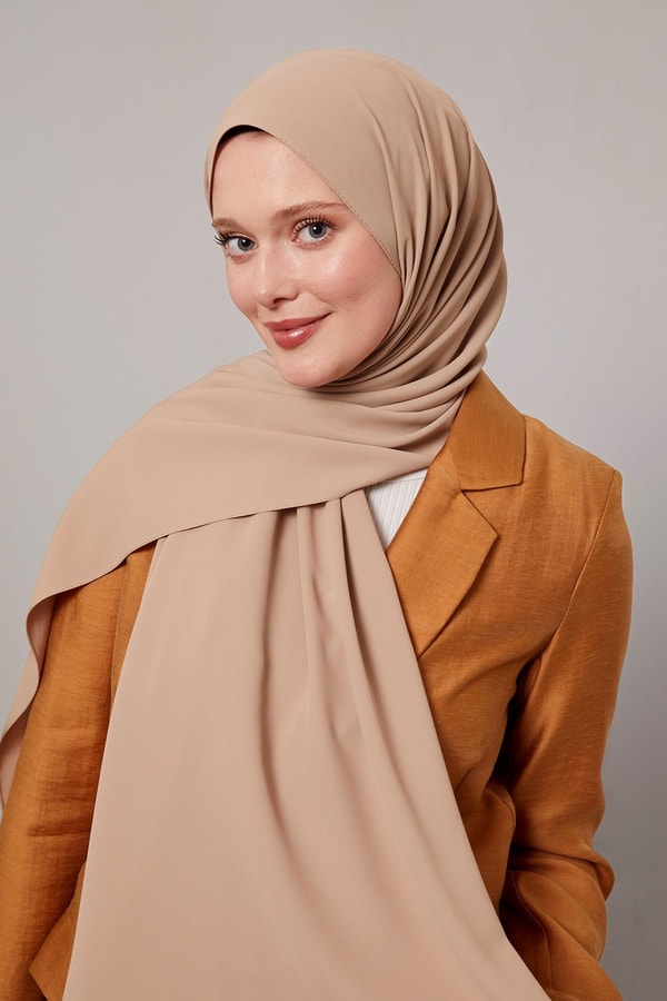Sütlü Kahve Düz Trend Şal