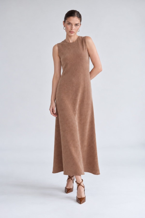 Taş Detaylı Fermuarlı Ceket Takım Camel