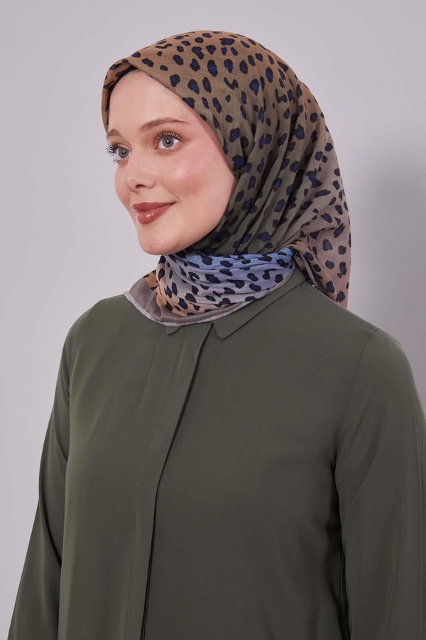 Taş Leopar Desen Soft Eşarp