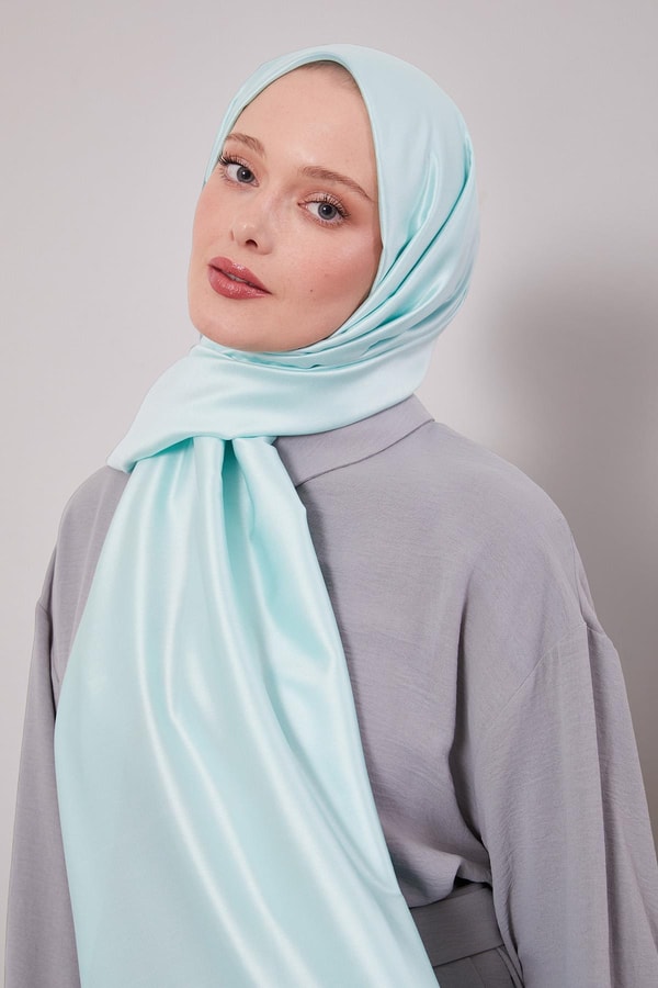 Turkuaz İpek Şal