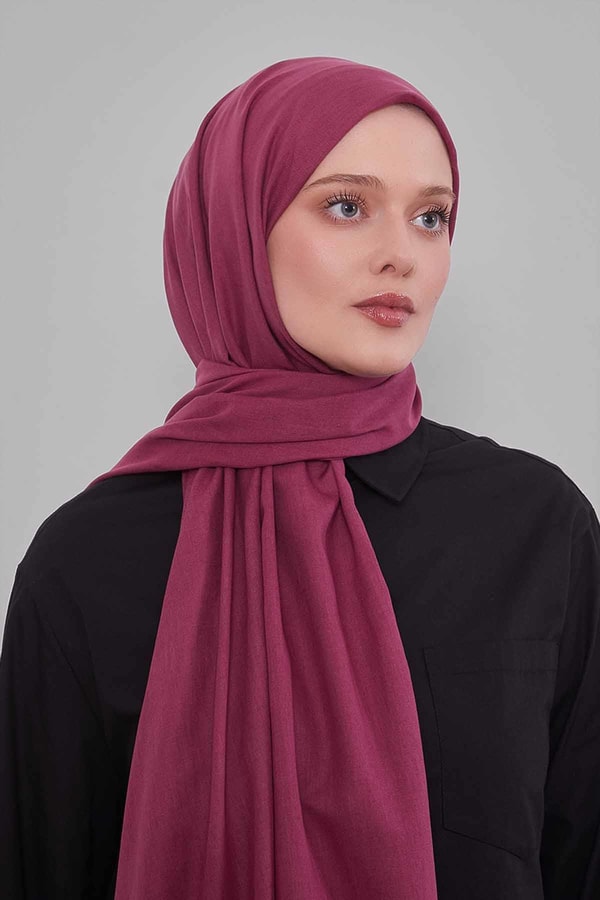 Vişne Düz Tensel Şal
