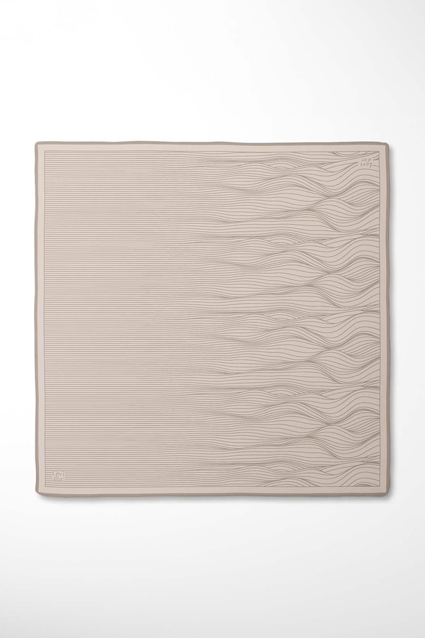 Vizon Çizgili Model Twill İpek Eşarp