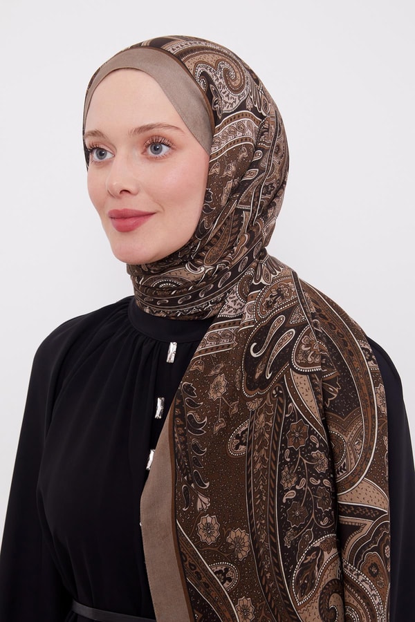 Etnik Desen Royal Şal Vizon