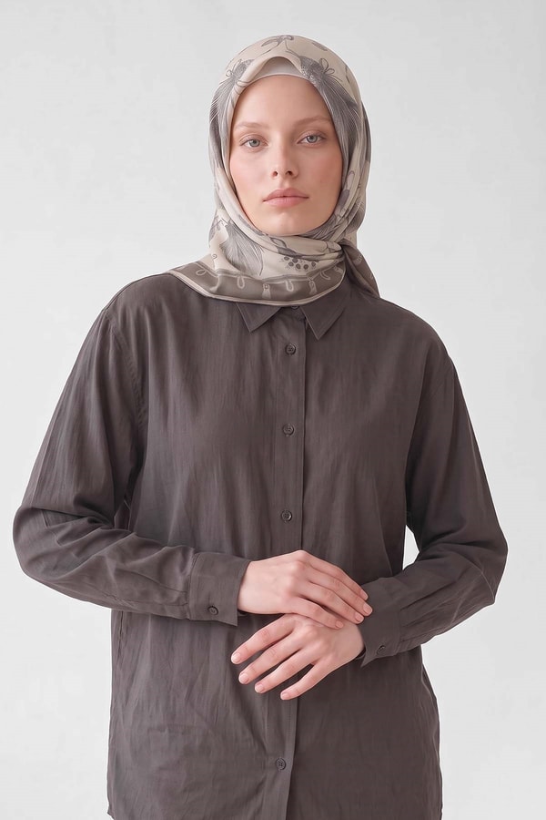 Vizon Halat Desenli Marvella Eşarp