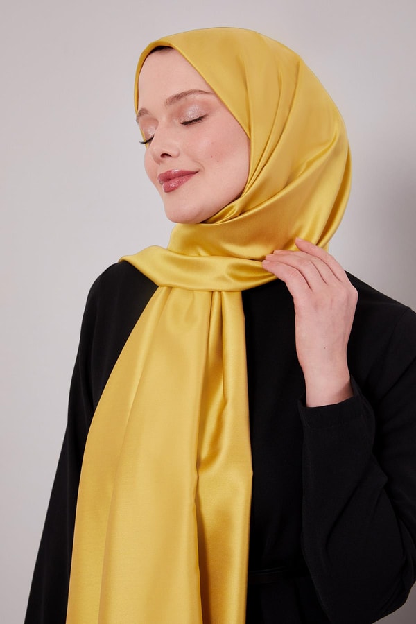 Yağ Yeşili İpek Şal