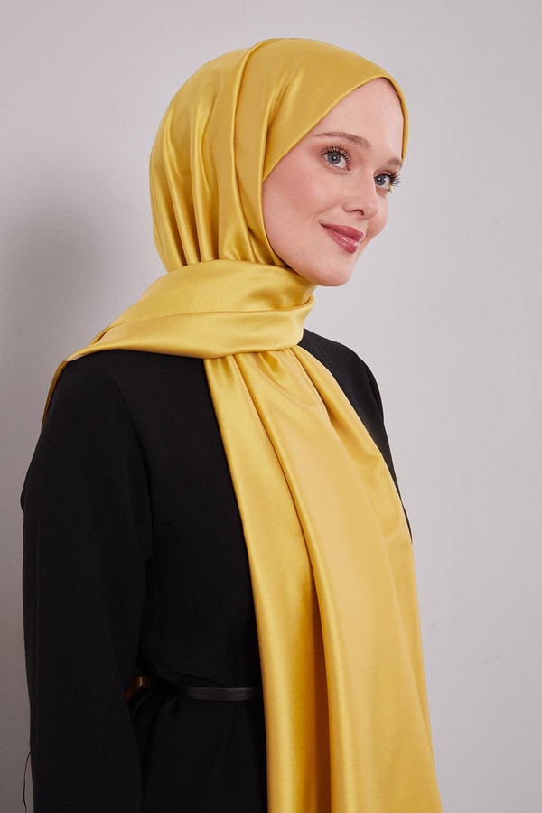 Yağ Yeşili İpek Şal
