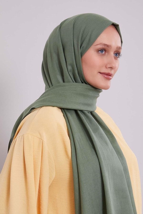 Yeşil Düz Tensel Şal
