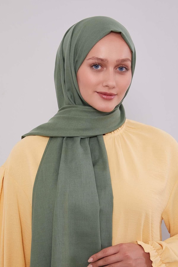 Yeşil Düz Tensel Şal
