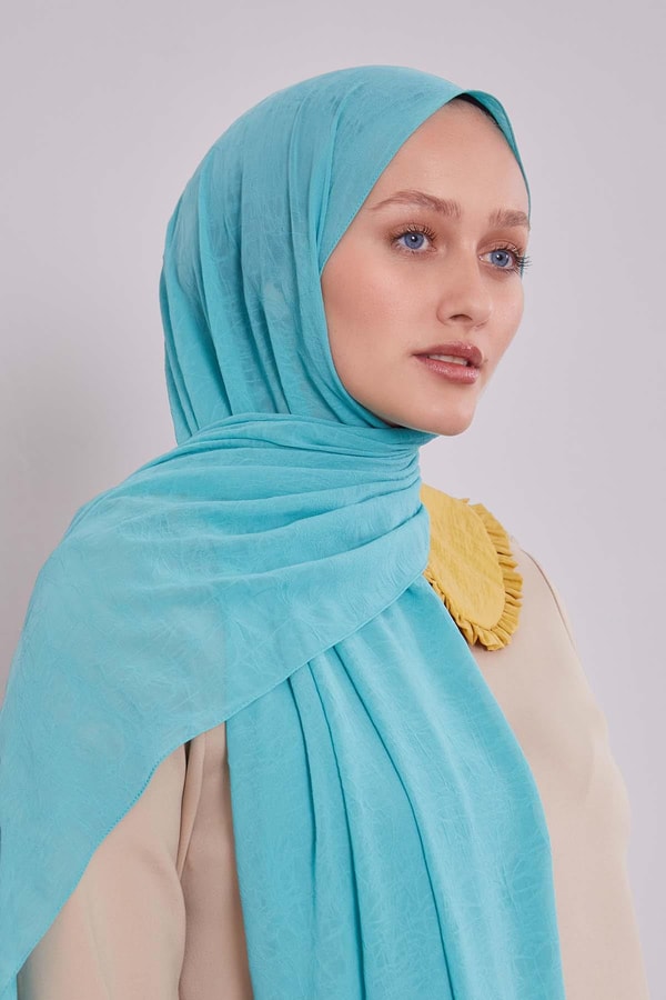 Yeşil Frozen Krep Şal
