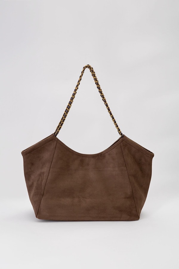 Yeşil Uzun Zincir Askılı Büyük Omuz Çantası