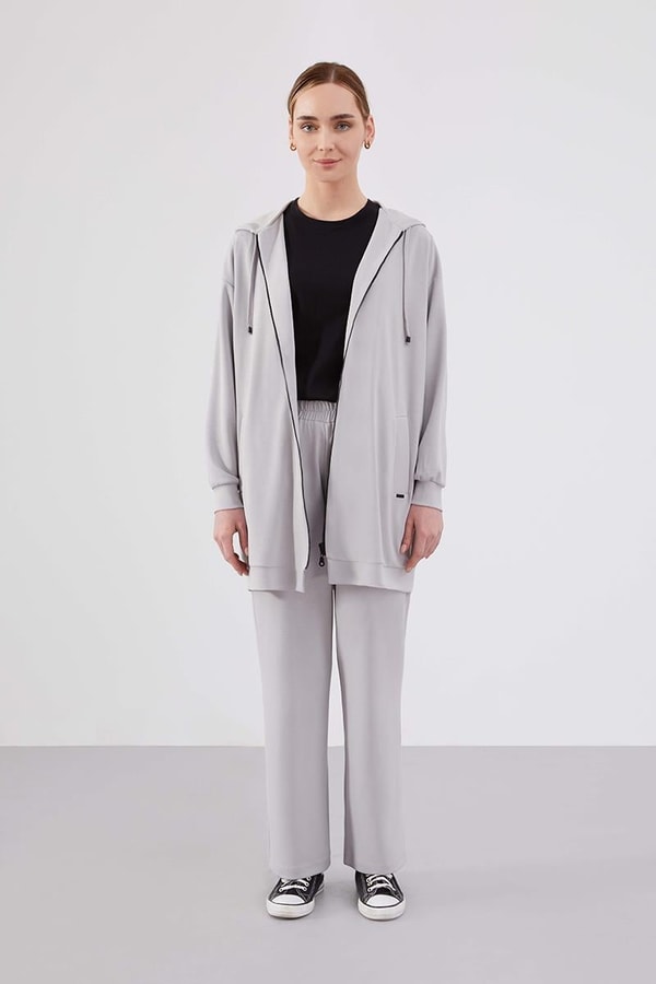 Levidor StudioLevidor Studio Gri Oversize Spor Takım