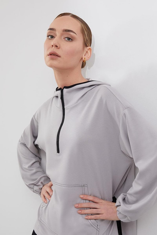 Levidor StudioLevidor Studio Gri Pilise Etekli Oversize Takım