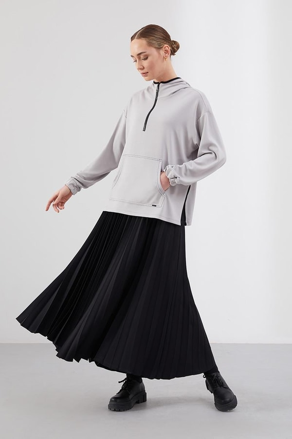 Levidor StudioLevidor Studio Gri Pilise Etekli Oversize Takım