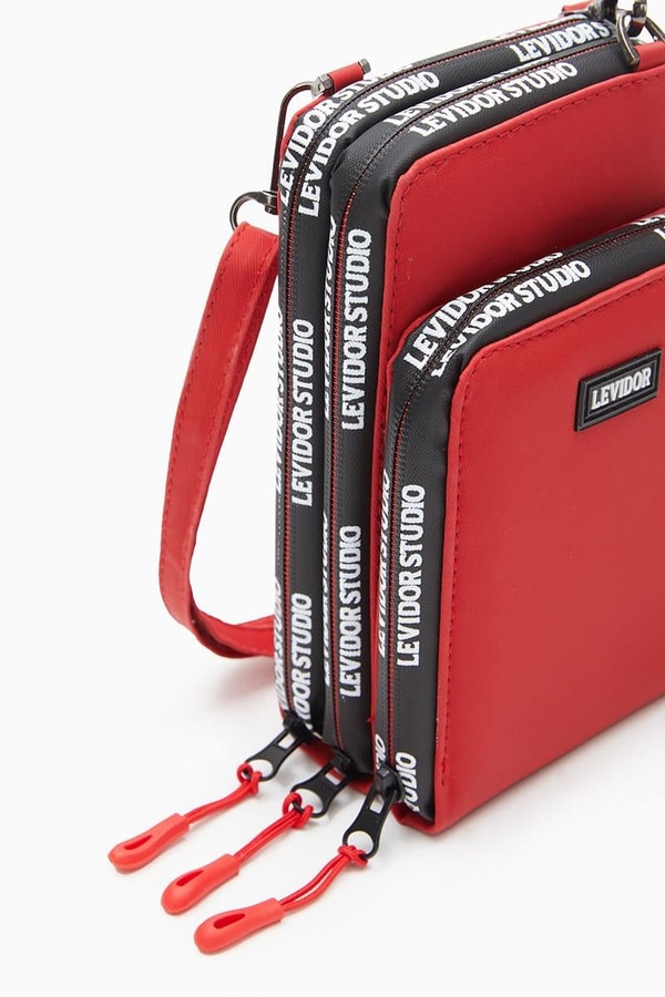 Levidor StudioLevidor Studio Kırmızı Çanta-Askılı Cüzdan Çanta