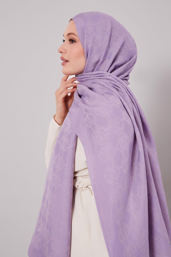 LevidorA.Lila Tuğra Desen Grazia Şal
