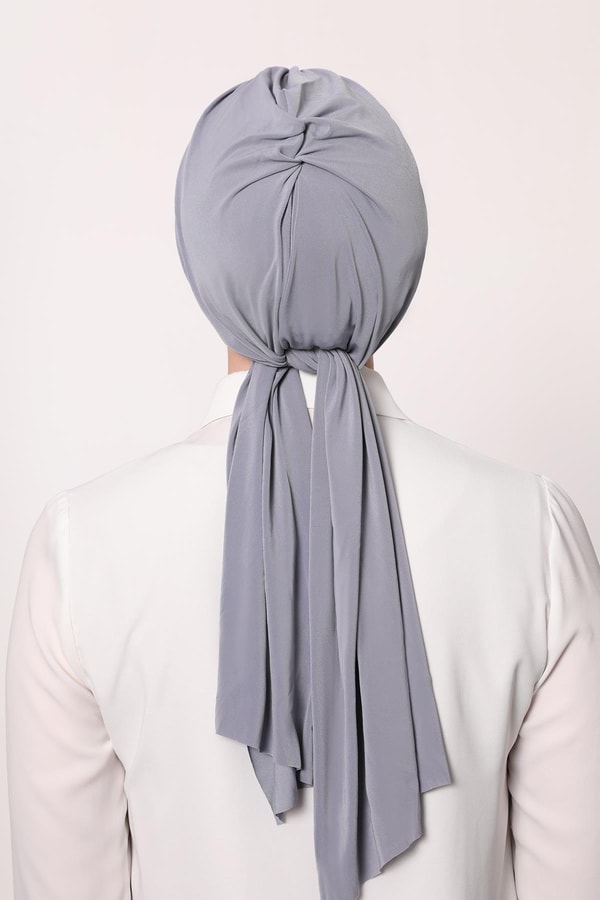 LevidorA.Gri Kelebek Desen Hazır Şal