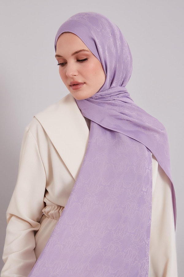 LevidorA.Lila Tuğra Desen Grazia Şal