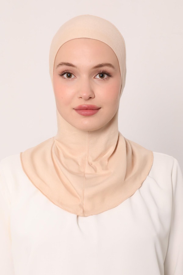 LevidorA.Bej Hijabchi Boyunluklu Bone