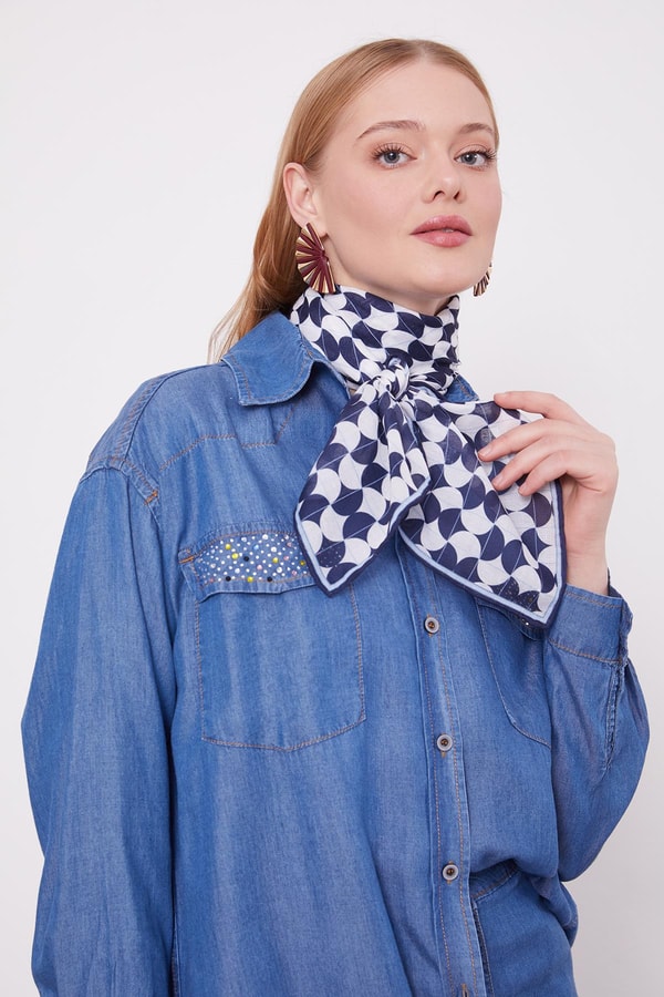 LevidorA.Mavi Cep Taşlı Denim İkili Takım