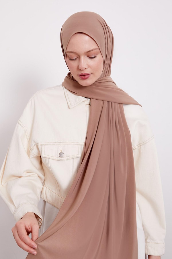 LevidorA.Kahve Düz Sandy Şal