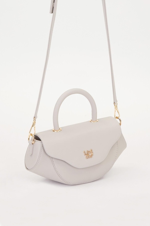 LevidorA.Gri Geometrik Model Omuz Çantası