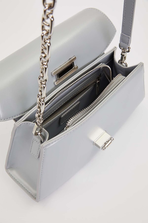 LevidorA.Mavi Geometrik Model Omuz Çantası