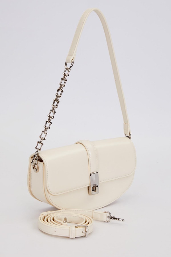 LevidorA.Sarı Metal Detaylı Omuz Çantası