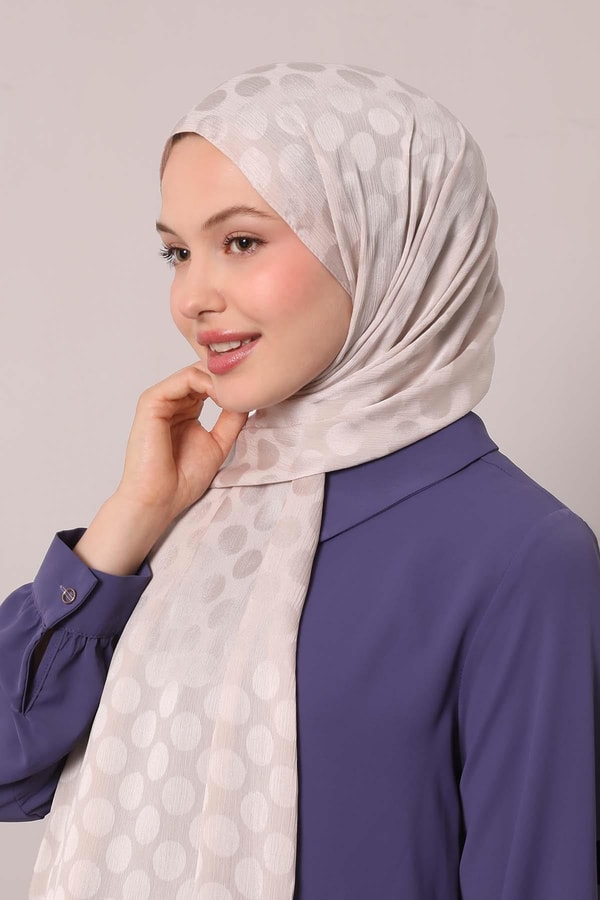 LevidorA.Vizon Benek Desenli Jakar Capri Şal