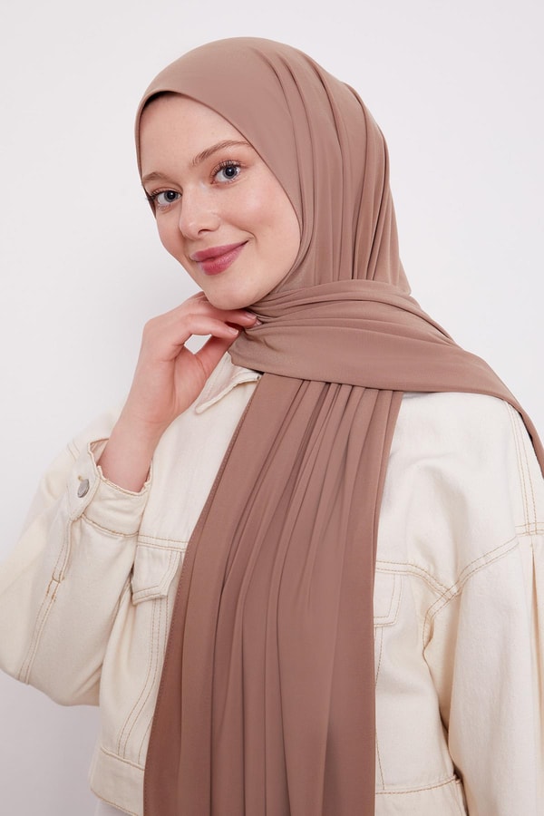 LevidorA.Kahve Düz Sandy Şal