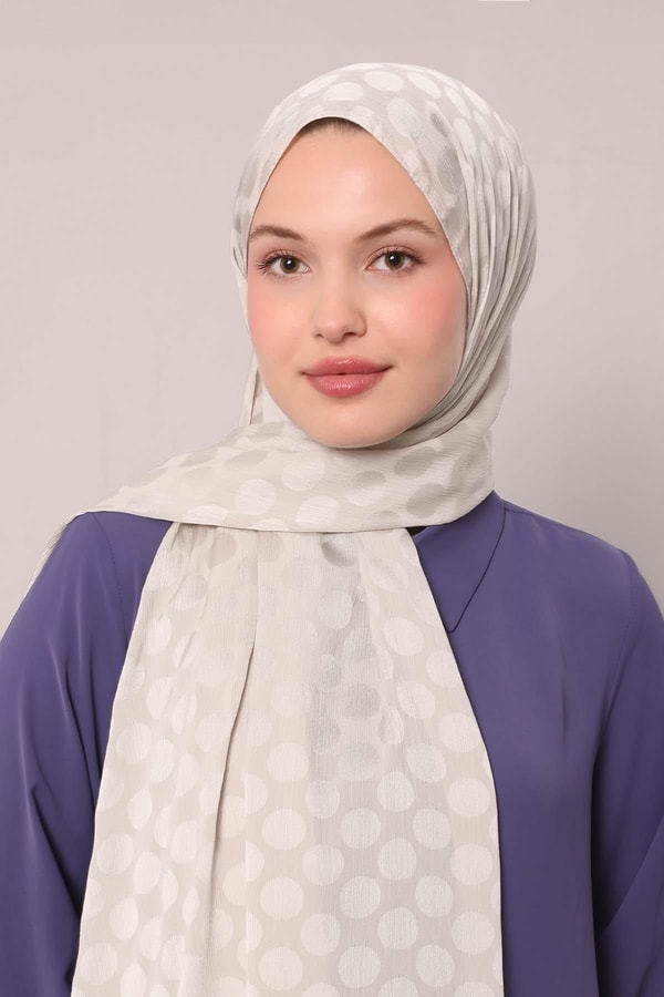 LevidorA.Bej Benek Desenli Jakar Capri Şal