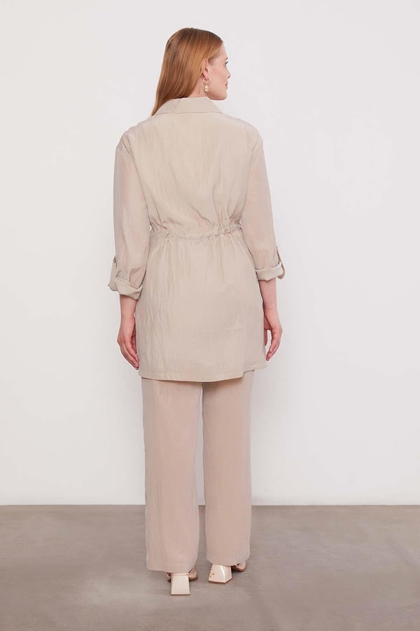 LevidorA.Pudra İşleme Omuz Detaylı Cupra İkili Takım