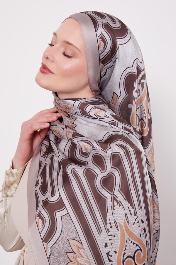 LevidorA.Vizon Baroklu Hint İpeği Şal