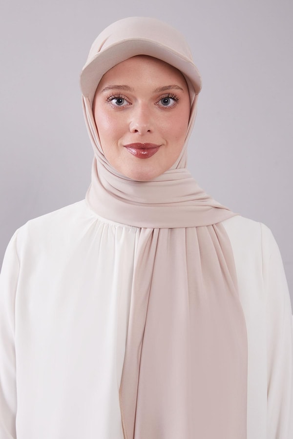 LevidorA.Bej Pratik Şapkalı Şal