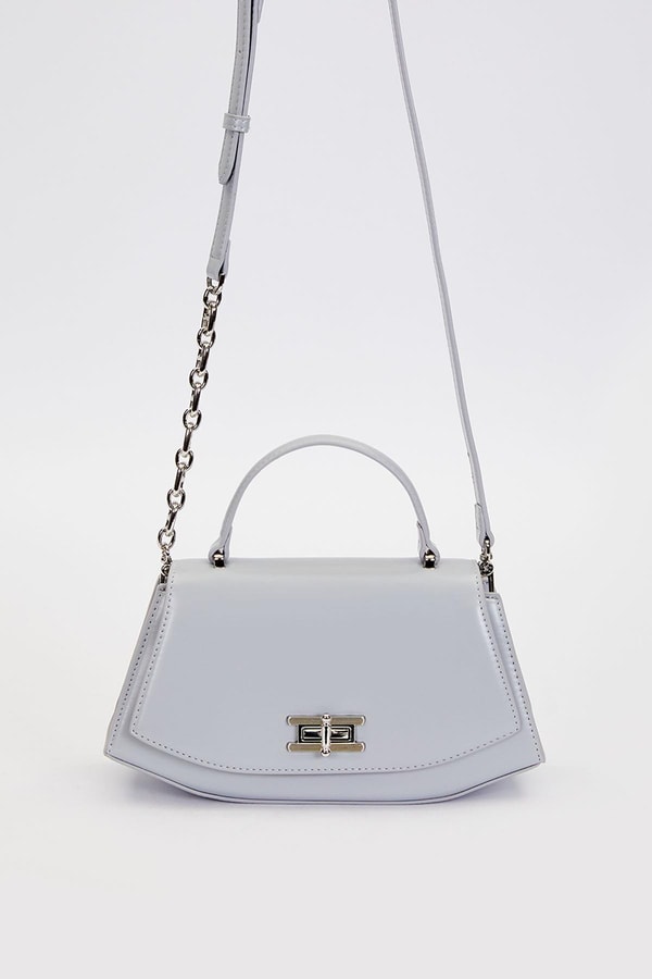 LevidorA.Mavi Geometrik Model Omuz Çantası