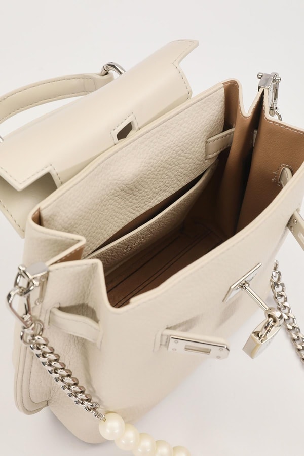 LevidorA.Gri İnci Askı Detaylı El Çantası