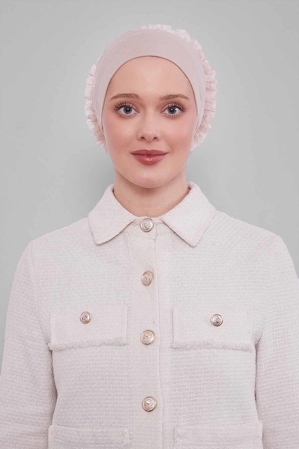 LevidorA.Taş Silikonlu Dikişsiz Fırfırlı Bone