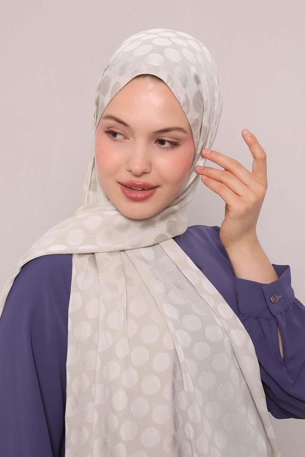 LevidorA.Bej Benek Desenli Jakar Capri Şal