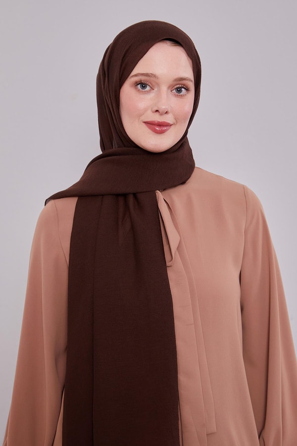 LevidorAcı Kahve Arlyn Düz Şal