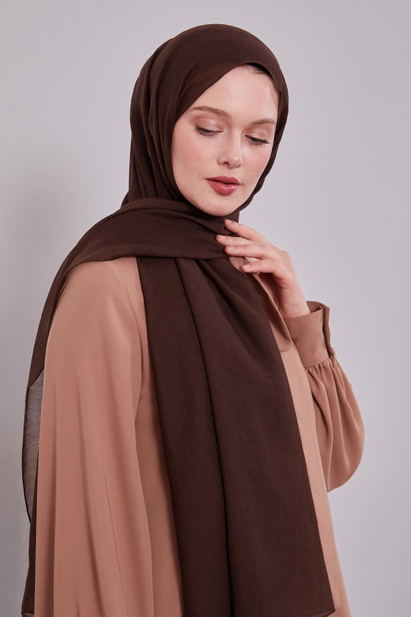 LevidorAcı Kahve Arlyn Düz Şal