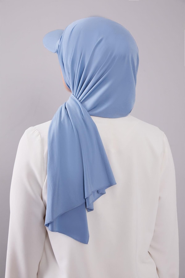 LevidorAçık Mavi Pratik Şapkalı Şal