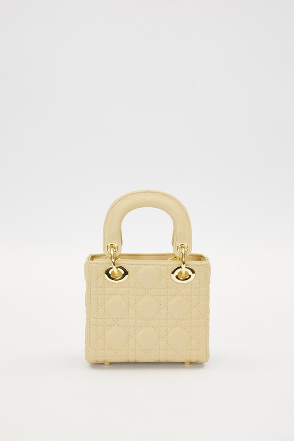 LevidorAÇIK YEŞİL Kare Gold Detaylı El Çantası