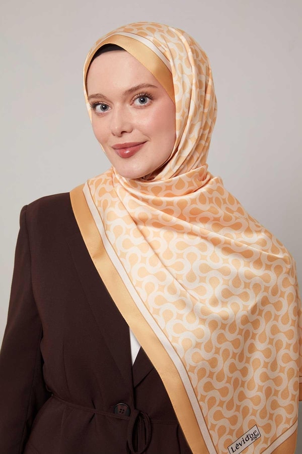 LevidorAltın Sarısı S Desen Angel Şal