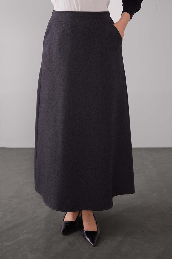 LevidorAntrasit Çizgili Üst Etek Takım