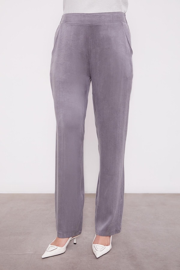 LevidorAntrasit Dik Yaka Düğme Detaylı Cupra İkili Takım