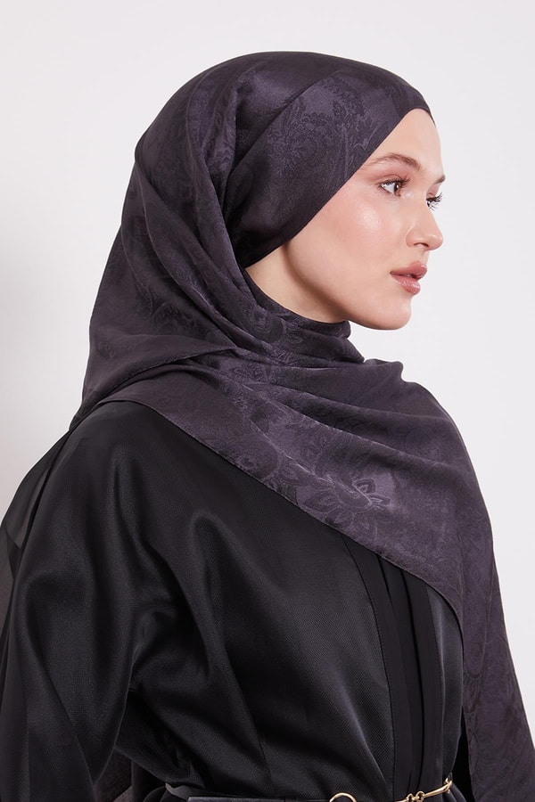 LevidorAntrasit Etnik Desen İtalyan Jakar Şal