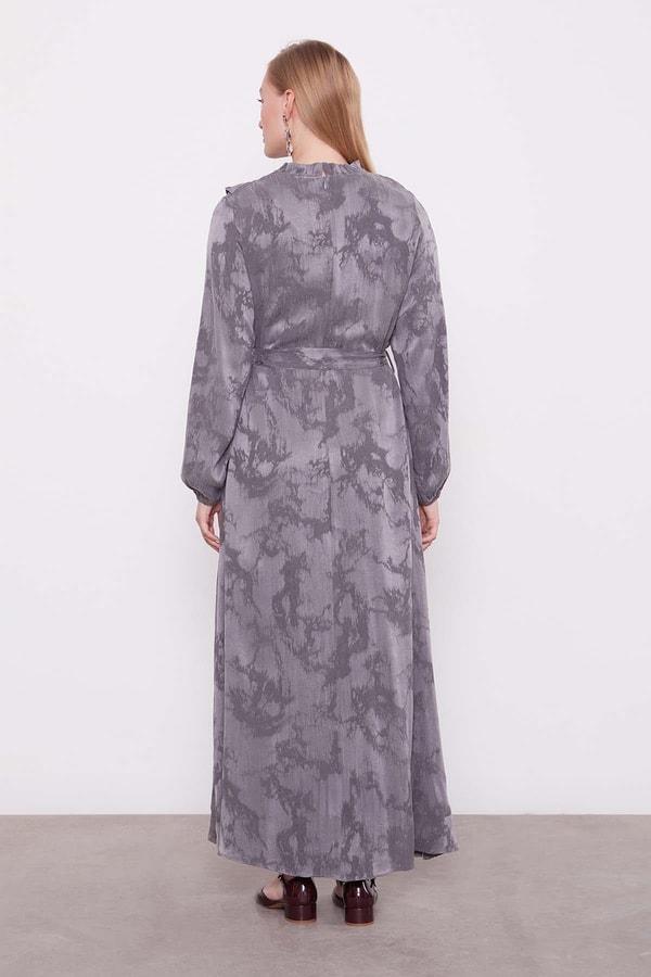 LevidorAntrasit Fırfır Detayı Elbise